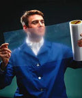 Man holding Hot Melt Brown High-Melt Roll 60 yd x 6 in Case - Shore 60A, Nitrile Phenolic Thermosetting Bonding Film sheet
