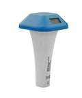 Wireless Floating Pool And Spa Thermometer With Waterproof Sensor, Quick 60 Second Updates For Accurate Pool Temperature, white and blue design.