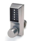 Cylindrical Pushbutton Lock With Keypad Satin Chrome Finish One Easy Access Code For All Users Lock Programmable From The Keypad