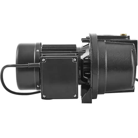 Side view of 115 Volt Shallow Well Jet Pump 1 HP Heavy Duty Cast Iron Irrigation Water Pump 164 Ft Max Head 20 To 40 PSI