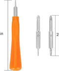 Video Doorbell Screwdriver Set With Torx T6 And T15 Bits for Battery Replacement and WiFi Reset, two sizes shown, orange handle
