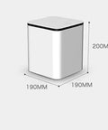 Mini Portable Washing Machine Automatic Compact Laundry Washer Quiet Foldable Frame Lightweight Travel Buddy Quick Spin Cycle For Delicate Underwear And Everyday Threads Chill Space Saving Setup dimensions showing 190MM x 190MM x 200MM.