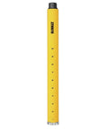 DEWALT diamond core bit, 1-1/2 in x 14 in, yellow body with black branding, front view