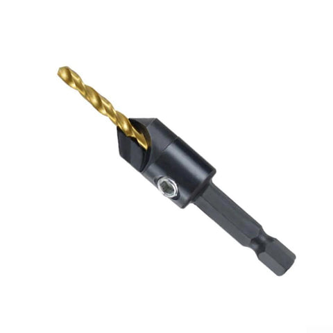 12-piece titanium-coated countersink drill bit set with hex shank for woodworking
