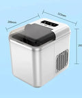 Countertop Ice Maker With Slick Remote Control And Hassle Free Self Cleaning Yields Fast Spherical Cubes In A Snap dimensions and design perspective.