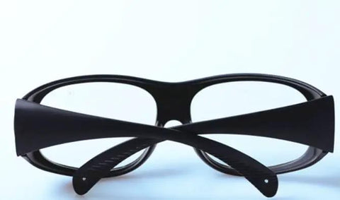 Front view of Premium Laser Safety Glasses For Beauty Clinics Loaded With Heavy Duty Armor Against Co2 And Erbium Lasers At Two Thousand Seven Eighty And Twenty Nine Four Zero Nanometers While Guaranteeing Snappy Vision When Things Get Hot.