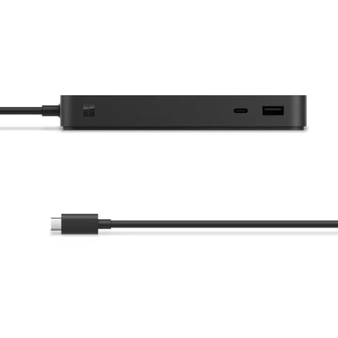 Ready To Crush Your Daily Grind Using This Beast Mode Thunderbolt 4 Dock And USB4 Hub serving sleek black dock with cable.