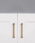 10 Pack Of 5 Inch Hole Center Champagne Bronze Cabinet Pulls Freakin Sturdy Heavy Duty Drawers And Dresser Handles Warm Brass Kitchen Cupboard Hardware Set on white cabinets.
