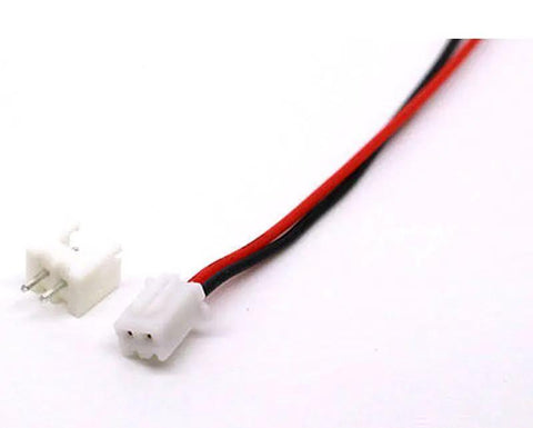 Heavy Duty XH 2.5mm 2 Pin Male And Female Terminals With 120mm Leads For Diy Circuits And Hot Rod Builds, including black and red wiring.