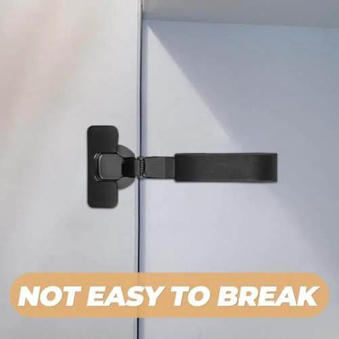 Side view of soft close concealed cabinet door hinge with buffer damper installed, showing modern no-slam operation.