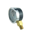 Oil burner fuel pressure test gauge 0-200 PSI with brass threaded fitting and chrome bezel