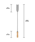 Asparagus Knife And Weeding Tool, 25 Inch Total Length, High Carbon Steel Blade, 14.75 Inch Shaft, Wooden Handle