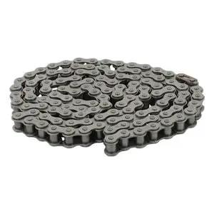 High Performance #80 Carbon Steel Roller Chain 10 Foot Length With Heavy Duty Connecting Link, coiled for industrial machinery use.