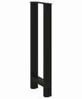 Adjustable Metal Table Legs Pack Of Two Sturdy Steel Bases With Self Leveling Floor Savers And Durable Powder Coated Finish, black steel leg