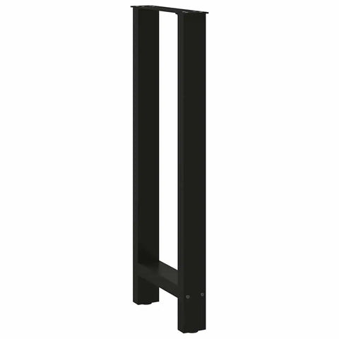 Adjustable Metal Table Legs Pack Of Two Sturdy Steel Bases With Self Leveling Floor Savers And Durable Powder Coated Finish, black steel leg