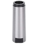 Front view of silver metal taper sleeve reducing adapter for lathe MT4-MT2
