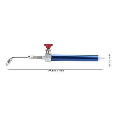 Water Oxygen Welding Torch 8008 for jewelry soldering with ergonomic blue handle, brass construction, and stable flame.