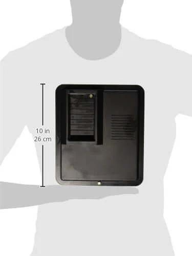 Person holding 125A Main Lug Load Center 4-Space 8-Circuit Indoor Convertible with Combination Cover, with size comparison.
