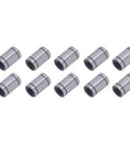 Ten Piece Set Of Alloy Steel Linear Motion Bearings And Bushings For Low Friction High Precision Smooth Operation In CNC Machines