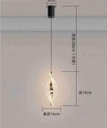 Modern LED Hanging Lamp for Bedside Restaurant Lustre Pendant Lights,Fill the Space, d16cm, height 19cm, wrought iron and acrylic.