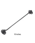 SCRFFCQPC Stainless Steel Heavy Duty Hook and Eye Latch for Gate Barn Door, 10-inch size with durable black finish.