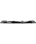 Premium Roof Rack Wind Fairing Cuts Drag And Quiets Cabin Noise For Chill Weekend Getaways No Sweat Tool Free Clip Mount Installs In Seconds On Aero Blade Bars Classic Black side view on white background