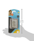 Super Stealthy Child Proof Outlet Covers 12 Pack Ultra Clear Plastic Electrical Safety Plugs Removable Reusable in packaging.