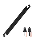 16 Inch Track Sliding Barn Door Hardware Kit Middle Track For Connecting To Other Rails Fits Doors 1 To 2 Inches Thick Includes Two Rail Spacers And Two Rail Connectors For Seamless Multi Rail Setup.