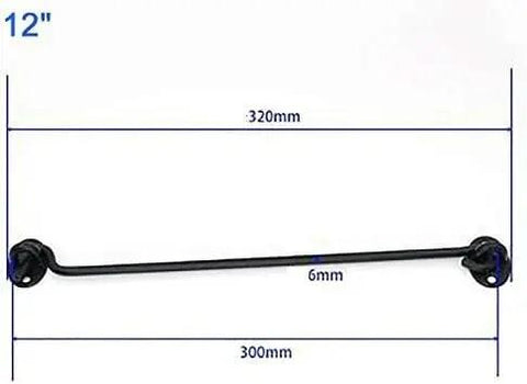 Built Tough 2 Pack Gate Hook Latches For Shed Doors Garden Gates And Cabinet Windows Rust Proof Stainless Steel Design shown with dimensions.