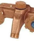 Hot And Cold Anti Siphon Wall Faucet Built From Brass With Half Inch MPT To Half Inch Female Sweat Inlet Single Hole Mount