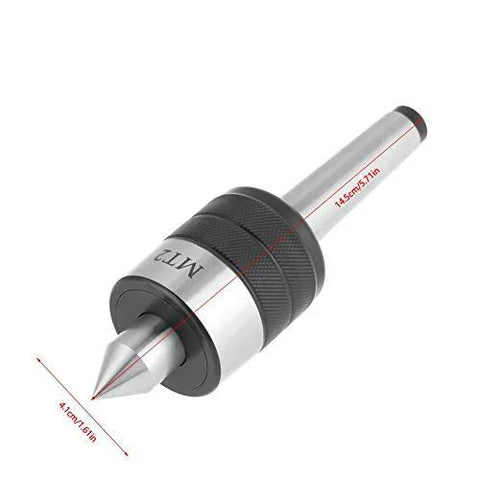 MT2 live center lathe tool with 60° point, metal body for CNC turning, 5000 RPM