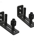 Low Profile Barn Door Floor Guide With Adjustable Stay Rollers Flush Bottom Mount 8 Handy Setup Options For DIYers Sliding Barn Door Hardware Kit Black 2 Pieces