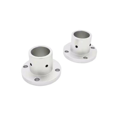 Two round flanged mount shaft supports for linear motion automation components, long sleeve design built tough, 25mm diameter, 1 piece, pro grade precision for guides, robotic actuators and industrial gear.