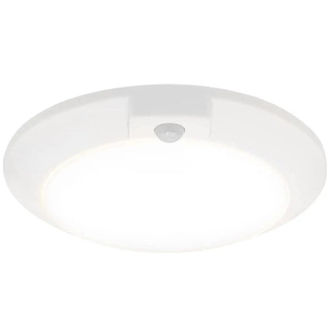 Motion Sensor Ceiling Light Fixture With 600 Lumens LED And 3000K Warm White For Indoor Use, ideal dome light for hallways.