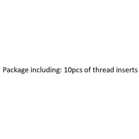 Text 'Package including: 10pcs of thread inserts' for Fine Thread Repair Inserts For 304 Stainless Steel M6 To M16, Beefed Up Thread Reinforcement That Gets The Job Done, Easy Insertion And Precise Fit For Metal Repair, Durable Industrial And Automotive Grade