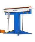 Industrial Magnetic Pan And Box Sheet Metal Brake For 20 Gauge Capacity Heavy Duty Pro Grade Press Brake with blue frame.