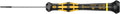 Side view of ESD Safe Kraftform Micro Slotted Screwdriver With Anti Roll Handle, Swivel Cap and Black Point Tip for Precise Slotted Screws.