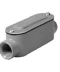 Threaded C Type Conduit Body With Die Cast Aluminum Construction Three Quarter Inch Gray Stamped Steel Cover NBR Gasket Included