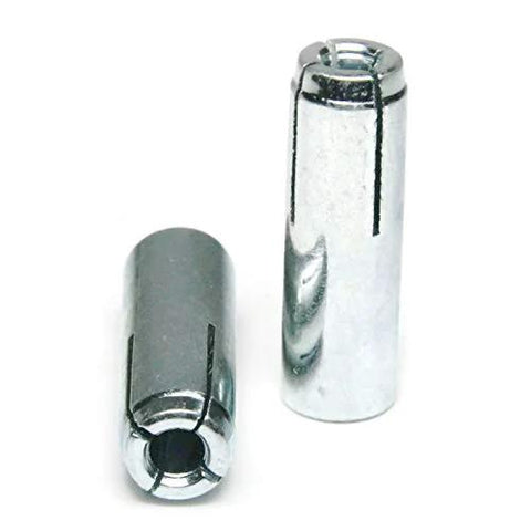 Drop In Concrete And Stone Female Expansion Anchors With Setting Tool Zinc Plated Steel Half Inch Diameter Solid View