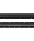 Black undermount heavy duty drawer slides full extension ball bearing 260 lb load capacity for under stair cabinets and office drawers.