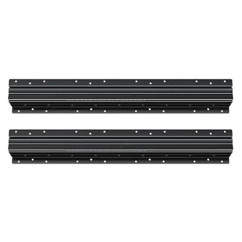 Black undermount heavy duty drawer slides full extension ball bearing 260 lb load capacity for under stair cabinets and office drawers.