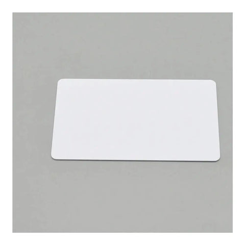 Super Slick Waterproof Plastic Inkjet Printable Cards Including 230 Pack White Blank ID Badge Photo Paper Sheets on gray background.