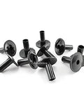 CablesOnline 10-pack black plastic coaxial cable feed-through wall bushings