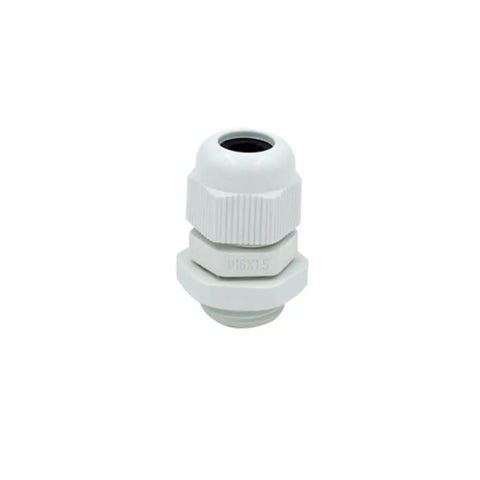 10-Pack M16x1.5 Nylon Cable Gland Connectors With Locknuts Hella Waterproof Polyamide Cable Grip, white nylon fitting.