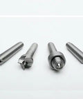Wood Lathe Drive Center Set Four Piece With Live Tailstock Cup And Point Center And Dead Headstock Spur Centers in metal finish