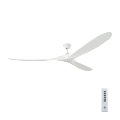 Modern 3 Blade Ceiling Fan With Wireless Remote And Straight Up Smooth Airflow Powered By An Energy Smart Dc Motor Spanning 88 Inches Wide Wrapped In Aged Pewter Finish Highlighted By Light Grey Weathered Oak Blades For Home Use, featuring white blades and remote.