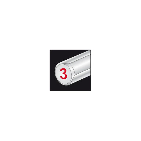 Close-up of 30mm Hole Saw Set HSS Co with number 3 on metallic tube end, for quick clean holes in wood metal plastic, durable, easy fit