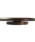 Side view of Dope 12 Inch Live Edge Cherry Wood Lazy Susan Spin Tray for Dining Table Centerpiece and Spice Organizer Smooth 360 Degree Rotation
