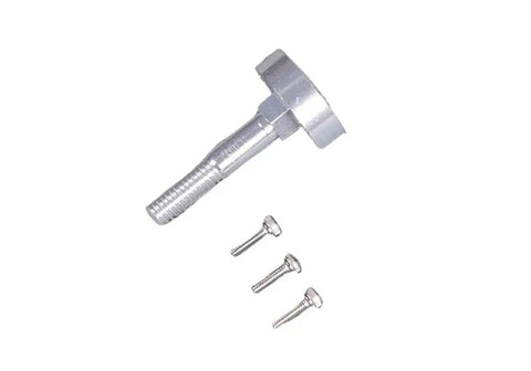 Close-up of motor shaft and screws from 1220mm RC Trainer Parts Kit With Propellers Spinner Motor Shaft Mount Board Landing Gear And ESC for Model Aircraft Including 3136 KV 1200 Motor Ready To Fly Beginner Friendly.