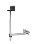 Top Tier Height Adjustable Monitor Arm For Single Desk Setup Featuring Tilt Swivel Full Motion Ergonomic Base, silver metal design.